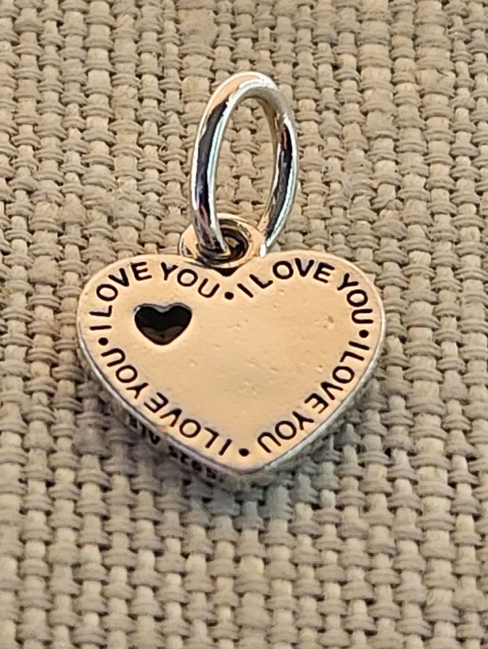 Pandora Heart Charm Pendant "I Love You" "You & Me"  Sterling Silver